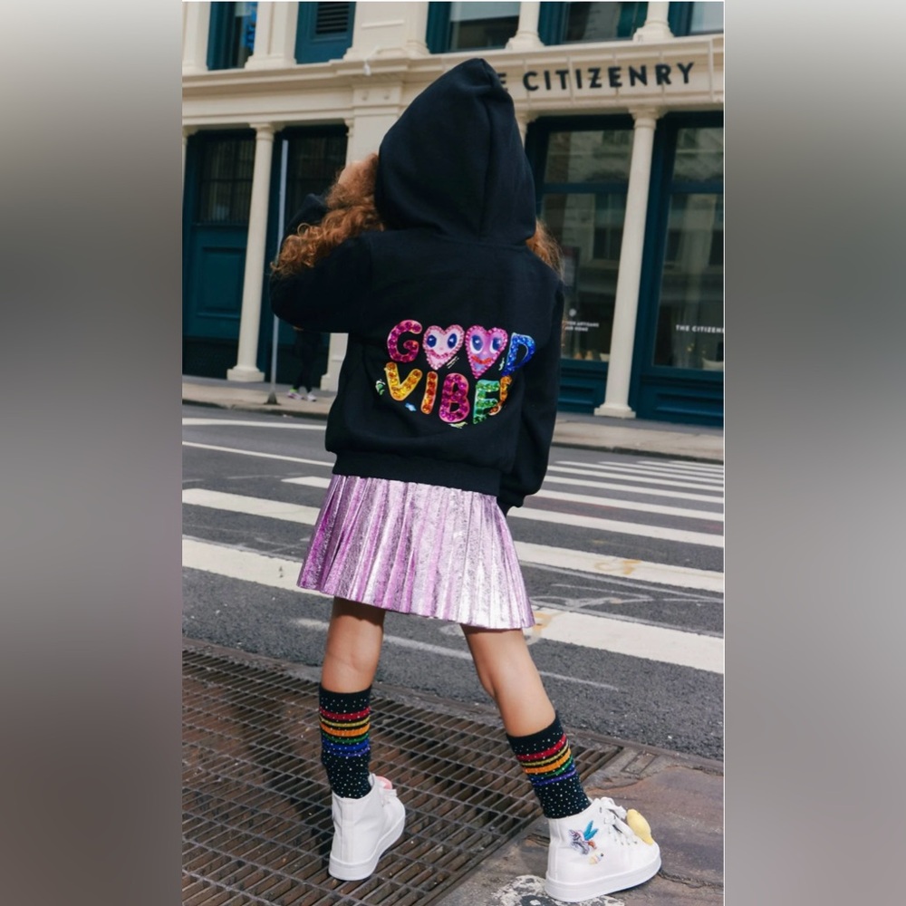 Lola + The Boys “Good Vibes” hoodie Girls Size 6